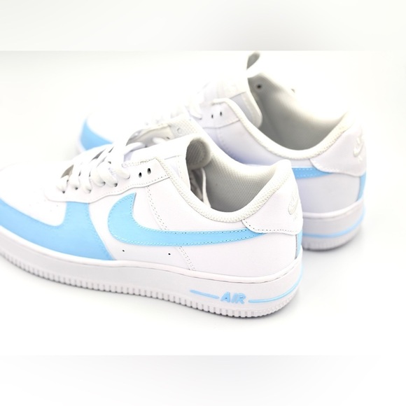 Custom NIKE Air Force 1s Size 9.5 Low Baby Blue - Hand Painted New - Picture 3 of 5